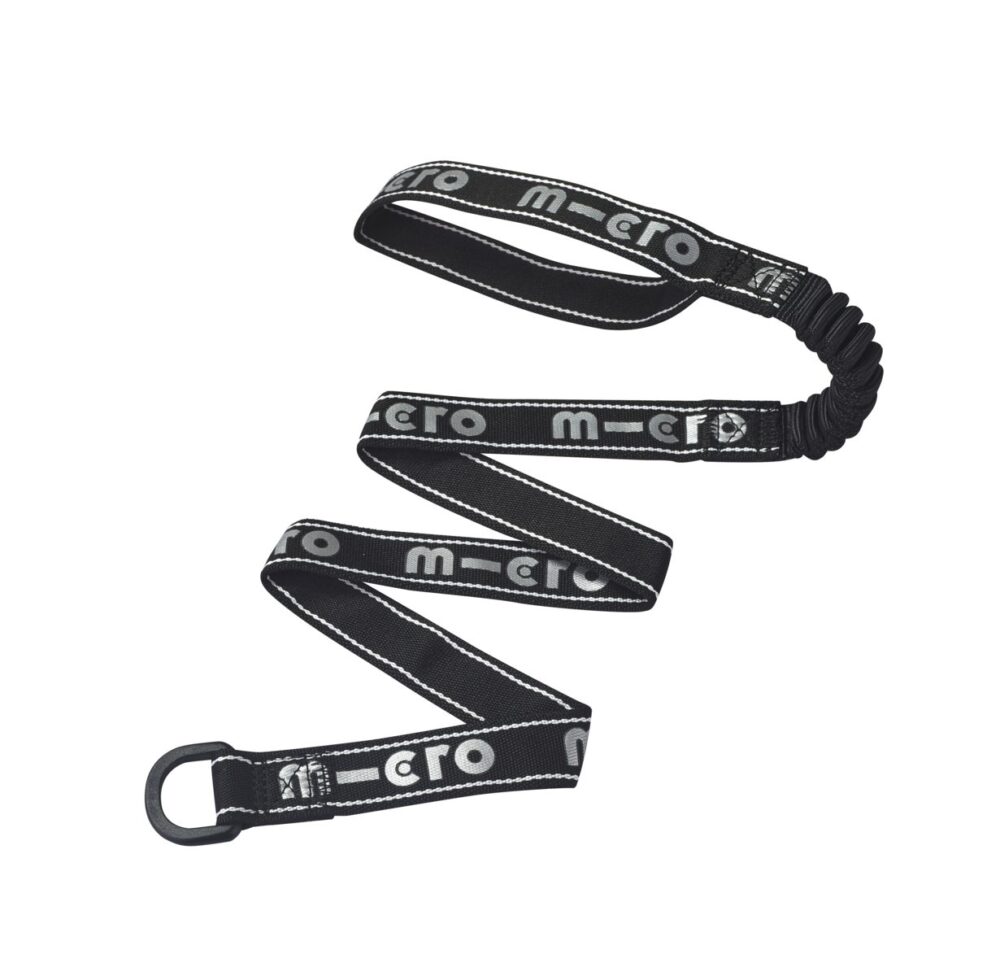 large Micro PullCarry Strap Elastic Reflective Black 1